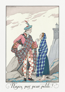 Nayez pas peur petite! 1923 fashion illustration  by George Barbier. 