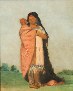 Tsee-Moúnt Great Wonder Carrying Her Baby In Her Robe 1832