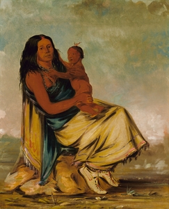 Wáh-Chee-Te Wife of Cler-Mónt And Child 1834