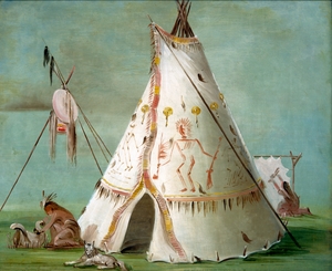 Crow Lodge Of Twenty-Five Buffalo Skins 1832-1833