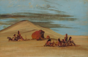Sioux Worshiping At The Red Boulders 1837-1839