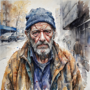 Watercolor Whats Left By Bruce Lazarus
