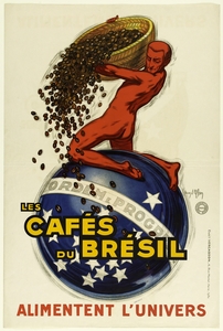 Les Cafes Du Bresil Alimentent L’univers 1930 by Jean dYlen Poster