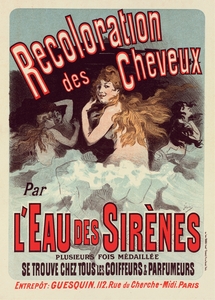 Eau De Sirènes 1900 Poster by Jules Chéret