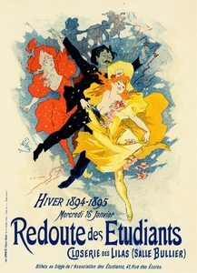 Redoute Des Étudiants 1897 Poster by Jules Chéret