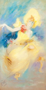 A dancing girl Figurative Poster by Jules Chéret