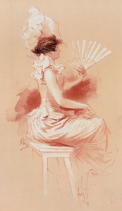 Dessin original pour les ‘Maîtres de l’Affiche’ 1897 Illustration by Jules Chéret