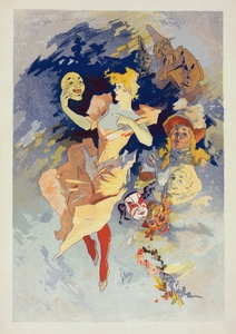 La Comédie 1900 Illustration by Jules Chéret