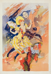 La Pantomime 1900 Illustration by Jules Chéret