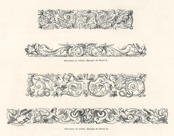 12nd-century designs. 1888 edition Lornement Polychrome by Albert Racine 1825–1893. by IStockHistory com