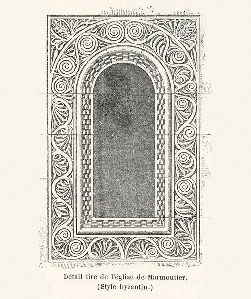 Byzantine pattern. 1888 edition Lornement Polychrome by Albert Racine 1825–1893. by IStockHistory com