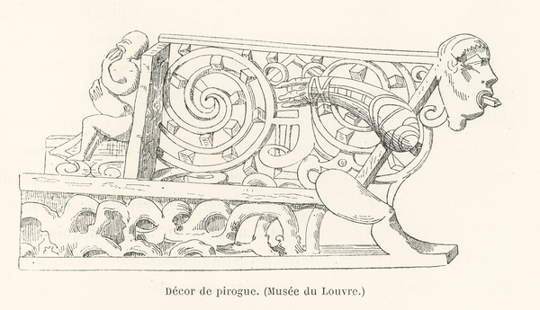 Canoe decorative designs. 1888 edition Lornement Polychrome by Albert Racine 1825–1893. by IStockHistory com