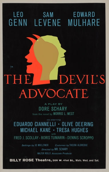 The Devil’s Advocate 1962 Artcraft Lithograph Poster 1905–1970 by IStockHistory com