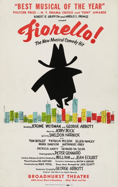 Fiorello! The new musical comedy hit 1959 Fay Gage American 20th Century Artcraft Lithograph Poster by IStockHistory com