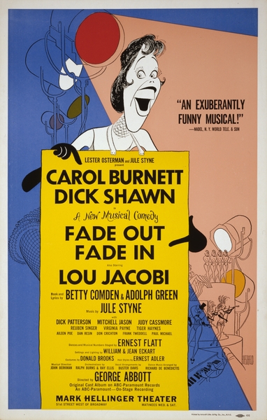 Carol Burnett Dick Shawn … Fade out fade in 1964 Al Hirschfeld American 1903-2003 Artcraft Lithograph Poster by IStockHistory com