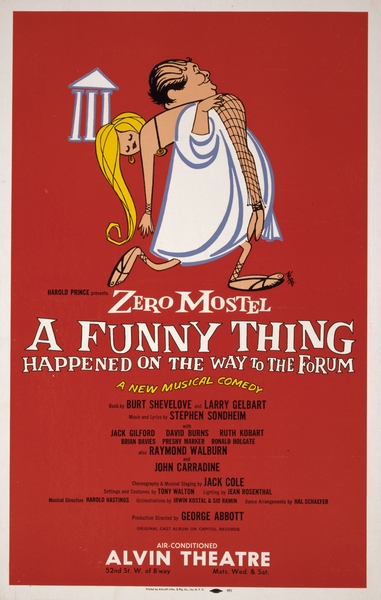 A funny thing happened on the way to the forum 1962American 1905–1970 Artcraft Lithograph Poster by IStockHistory com