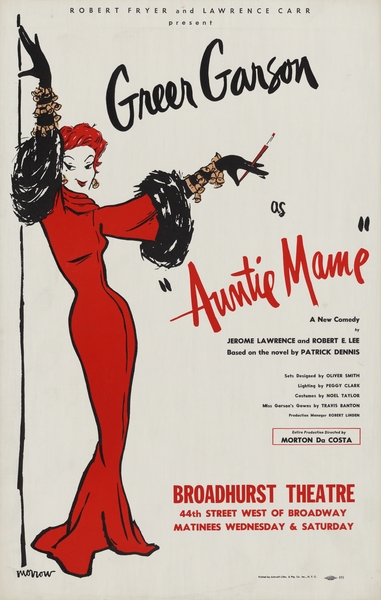 Greer Garson as ‘Auntie Mame’ 1958 Artcraft Lithograph Poster 1905–1970 by IStockHistory com