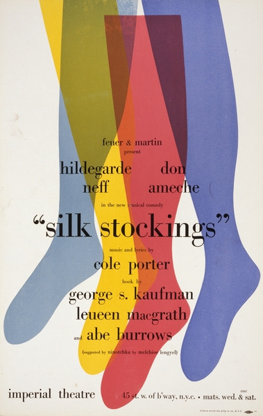Silk stockings 1957 Artcraft Lithograph Poster 1905–1970 by IStockHistory com