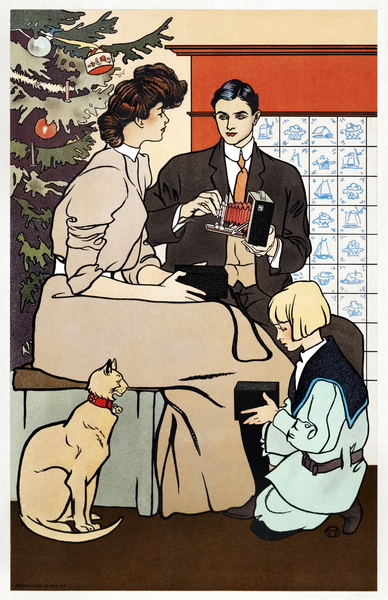 Vintage Christmas Poster ca. 1890-1907 by Edward Penfield by IStockHistory com
