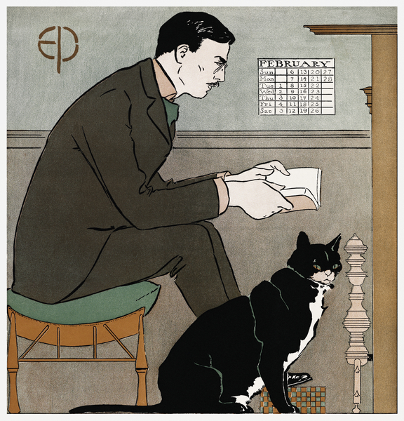 Edward Penfield Self-Portrait 1898 by Edward Penfield. by IStockHistory com