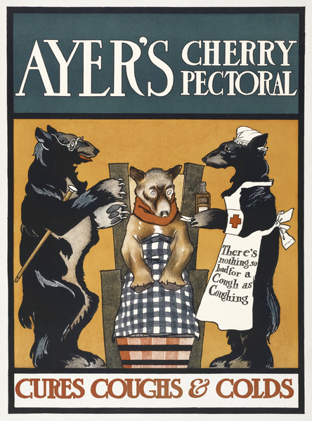 Vintage Ayers Cherry Pectoral Poster ca. 1890-1907 by Edward Penfield by IStockHistory com