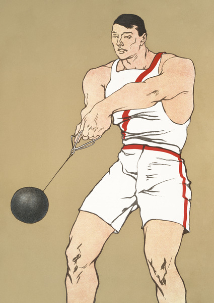 Hammer Throw 1908 by Edward Penfield by IStockHistory com