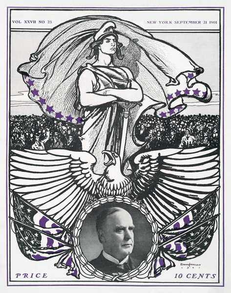 Vintage magazine cover ca. 1890-1907 by Edward Penfield by IStockHistory com