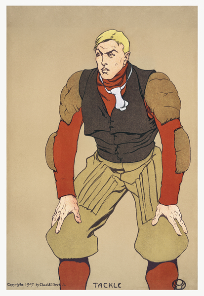American football player 1907 by Edward Penfield by IStockHistory com