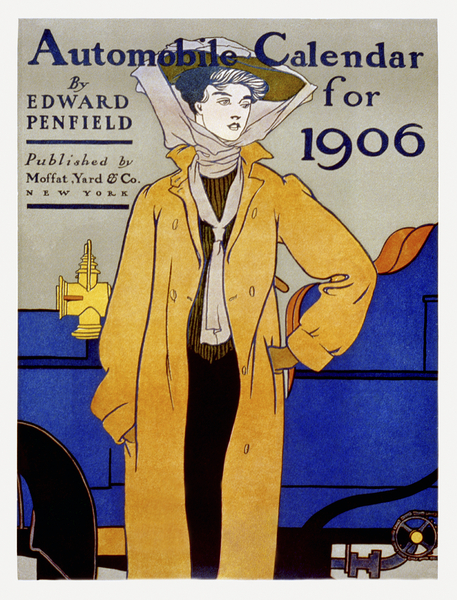 Automobile calendar for 1906 ca. 1905 by Edward Penfield by IStockHistory com