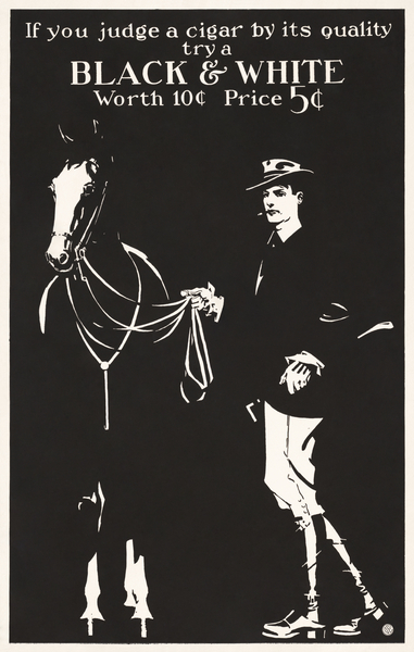 If you judge a cigar by its quality try a Black & White ca. 1890-1900 by Edward Penfield by IStockHistory com