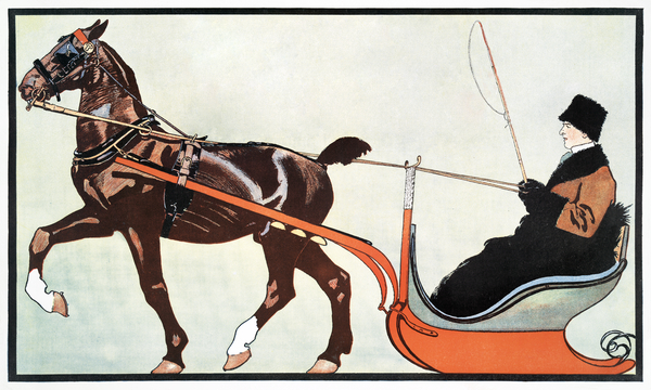Man in carriage 1899 Edward Penfield by IStockHistory com