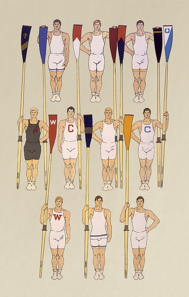 College crews ca. 1908 by Edward Penfield by IStockHistory com