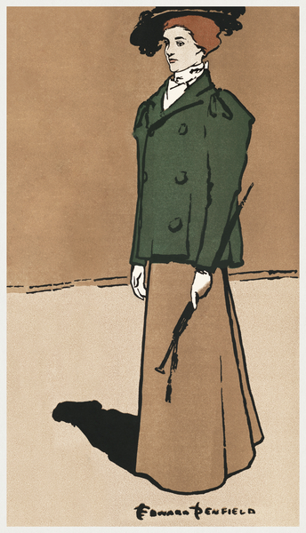 Female equestrian holding a whip 1897 by Edward Penfield by IStockHistory com