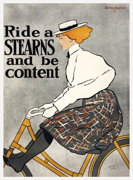 Ride a Stearns and be content 1896 by Edward Penfield by IStockHistory com
