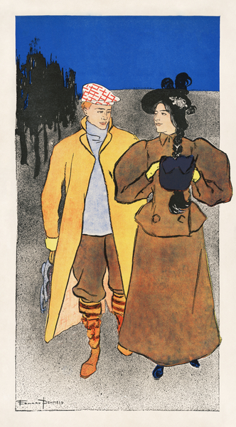 Man walking with woman 1896 by Edward Penfield by IStockHistory com
