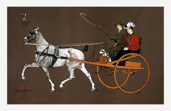 Couple in a carriage ca.1902 by Edward Penfield by IStockHistory com
