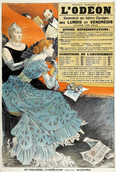 Théâtre National De L’odeon 1890 Poster by Eugène Samuel Grasset by IStockHistory com