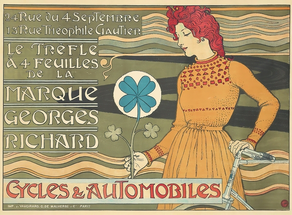 Marque Georges Richard Cycles & Automobiles 1899 Poster by Eugène Samuel Grasset by IStockHistory com