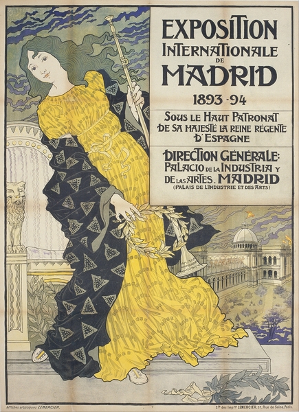 Exposition Internationale de Madrid 1893 Poster by Eugène Samuel Grasset by IStockHistory com