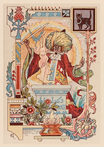 Magicien oriental Illustration by Eugène Samuel Grasset by IStockHistory com