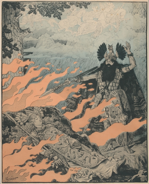 Affiche voor Die Walküre van Richard Wagner  1893  Illustration by IStockHistory com