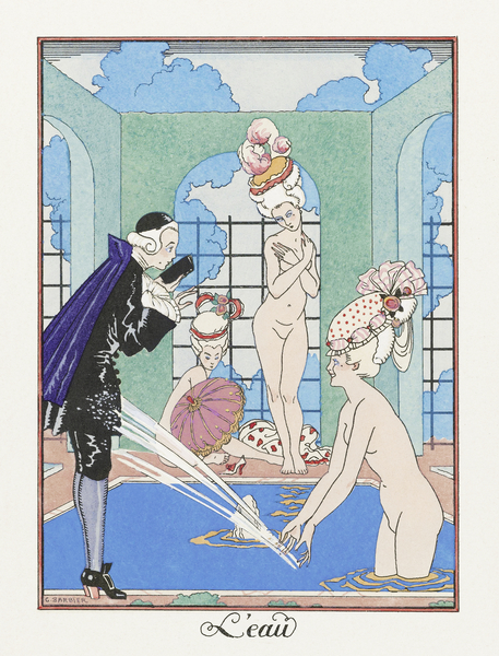 LEau 1917-1920 fashion illustration  by George Barbier.  by IStockHistory com