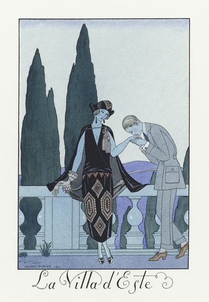 La Villa dEste: France XXe siecle 1923 fashion illustration  by George Barbier.  by IStockHistory com