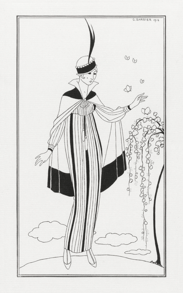 Costumes Parisiens 1914 fashion illustration  by George Barbier.  by IStockHistory com