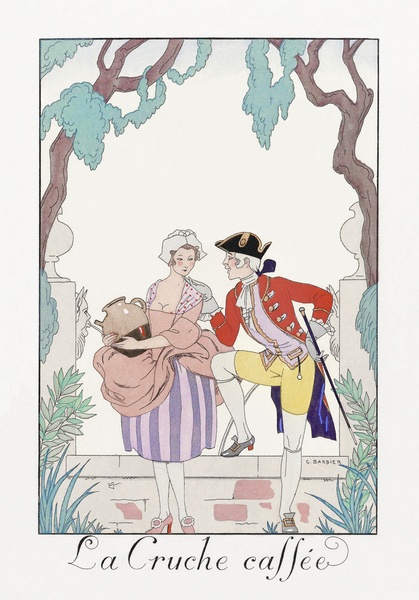 La Cruche caff&eacutee 1925 fashion illustration  by George Barbier.  by IStockHistory com