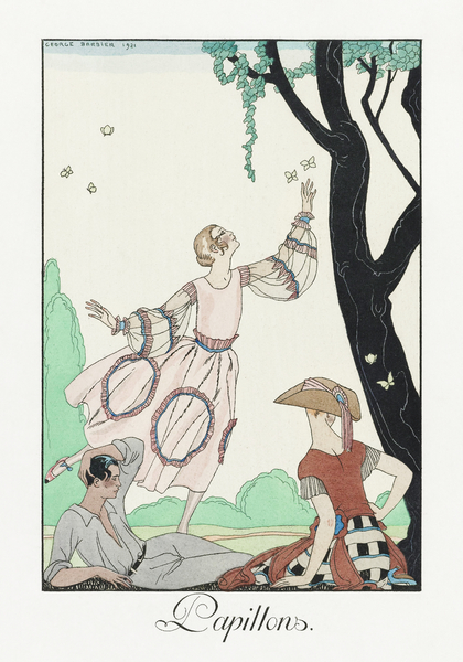 Papillons 1922 print  by George Barbier.  by IStockHistory com