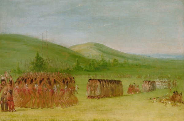 Ball-Play Dance Choctaw 1834-1835 by IStockHistory com