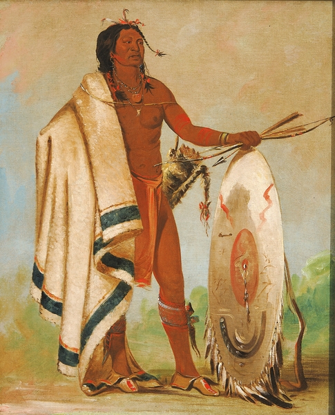 Kotz-A-Tó-Ah Smoked Shield a Distinguished Warrior 1834 by IStockHistory com
