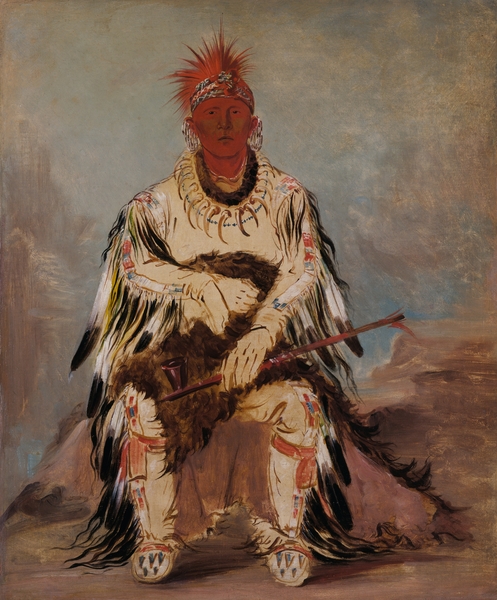 No-Wáy-Ke-Súg-Gah He Who Strikes Two At Once a Brave 1832 by IStockHistory com