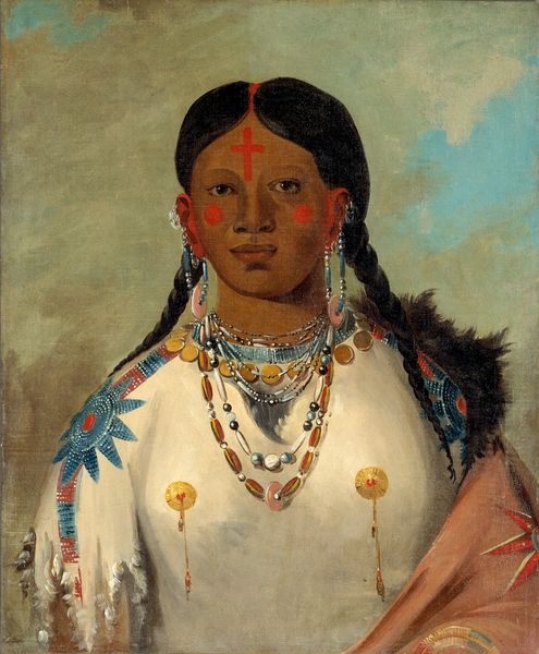 Tís-Se-Wóo-Na-Tís She Who Bathes Her Knees Wife of The Chief 1832 by IStockHistory com